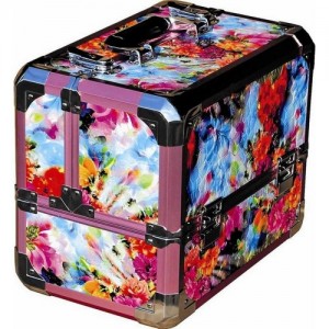 Koffer aluminium 5258-2 met bloemenprint