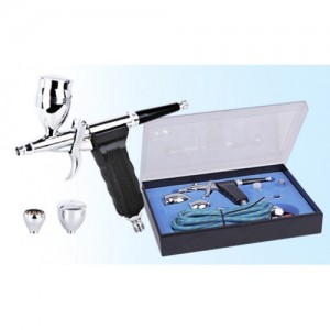 Airbrush-Set, Airbrush mit 0,2/ 0,3/ 0,5-mm-Düse, Top-Feed-Pistole.