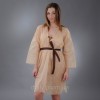 Bata kimono con cinturón Doily, talla L/XL, XXL, 1 pieza hilado-33754-Doily-Tapete TM