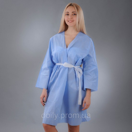 Bata kimono con cinturón Doily, talla L/XL, XXL, 1 pieza hilado-33754-Doily-Tapete TM