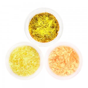  A set of multi-colored sawdust for nails 12 colors