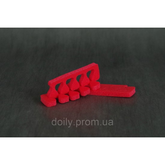 Separadores de pedicure delicados Doily (5 pares/embalagem) em espuma de polietileno-33719-Doily-Guardanapo TM