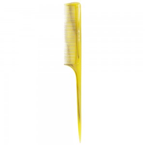  Plastic comb ZINAT with dense short teeth 22 cm AMBER