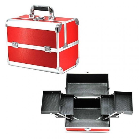 Aluminium koffer 2629 mat rood-61171-Trend-Koffers en koffers