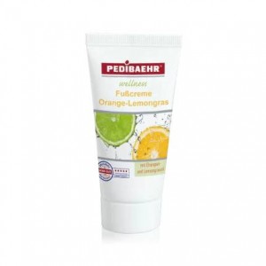 Foot cream with orange and lime oil 30 ml for dry skin care