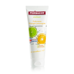 Foot cream with orange and lime oil 125 ml Pedibaehr for dry skin care