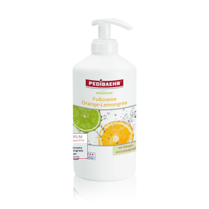  Crème pour les pieds à l'huile d'orange et de citron vert 500 ml Pedibaehr pour les soins de la peau sèche