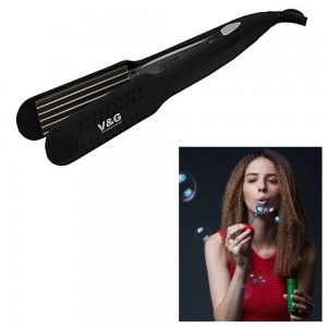 Flat iron V3A 65W (corrugated), corrugated hair curler for basal volume, corrugated iron, compact, stylish design