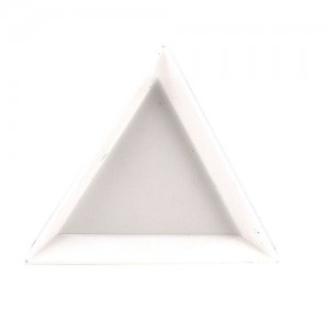  Bandeja-recipiente triangular para strass, miçangas