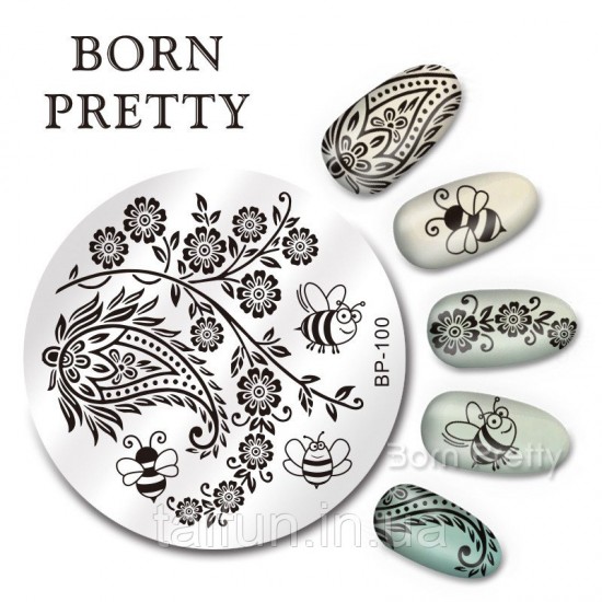 Stem plate Born Pretty Honeybee BP-100, 63805, Stamping Born Pretty,  Health and beauty. All for beauty salons,All for a manicure ,Decor and nail design, buy with worldwide shipping