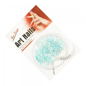  Estrellas azules vacías con brillo Art nail