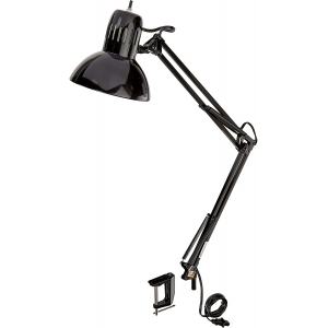  Tischlampe auf einer Klemme mit Federclips (E27) schwarz