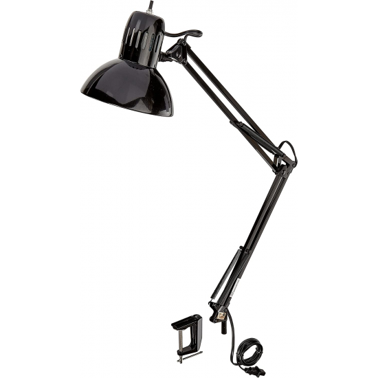Tafellamp op klem met veerklemmen (E27) zwart-60845-China-Tafellamp
