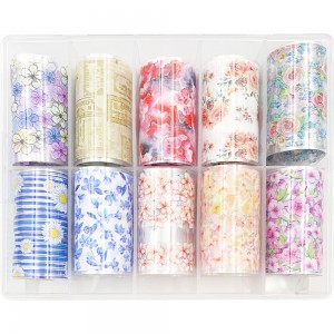  Set of wide foil for nail design 50 cm 10 pcs AMSTERDAM, MAS087