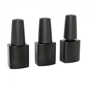  Garrafa de vidro com pincel preto 12ml 570T(JL)