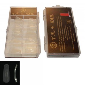  Puntas transparentes en paquete de plástico 100 uds, LAK050-(1116)