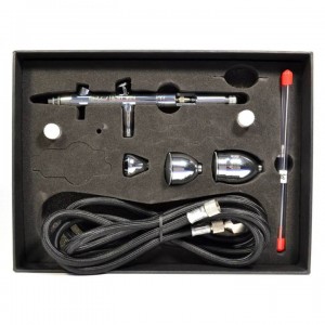 Uairbrush UA-183K airbrush, with self-centering cone nozzle 0,3/0,5/0,8 mm with top paint feed