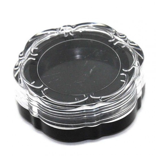 Tarro transparente para decoración Flor (tapa negra)-57495-Китай-Posavasos y organizadores