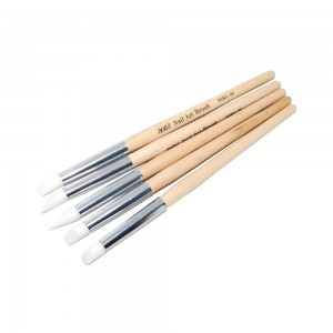  set of silicone brushes with WOODEN handles 5 pcs