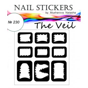  Veil stencils for nails