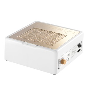 Built-in manicure extractor Teri 800 M 2021 white,gold mesh,portable nail dust collector,HEPA Teri filter