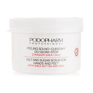  Peeling sel-sucre PODOPHARM pour les mains et les pieds aux baies de goji et au beurre de karité 600 g (PP09)