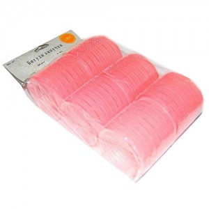 6pcs sticky hair curlers d 66 pink