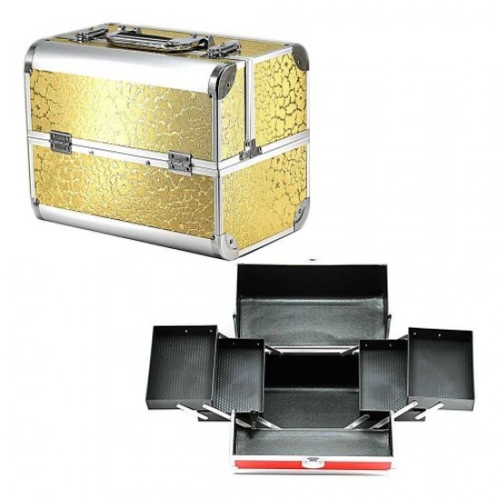 Maleta aluminio 740 oro (hilos)-61167-Trend-Estuches y maletas