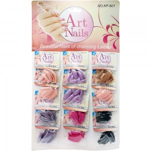 Price for 12 sachets. Sheet with GENTLE false nails Knail №8188Pink ,