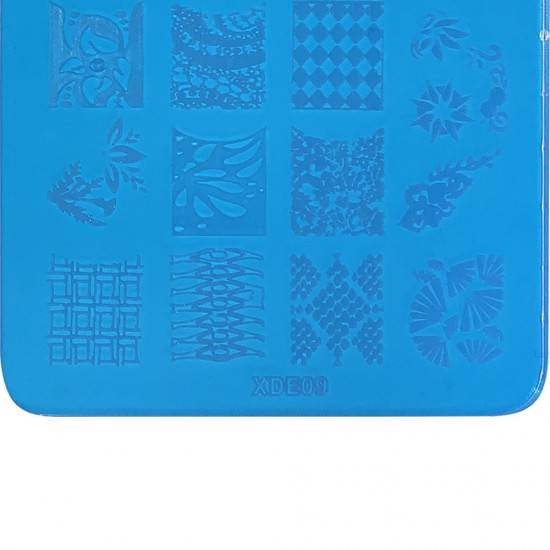 Stencil for stamping is 9.5*14.5 cm plastic XDE09 ,MAS035, 17815, Stencils for stamping,  Health and beauty. All for beauty salons,All for a manicure ,All for nails, buy with worldwide shipping