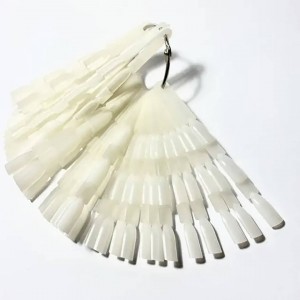  Tips-fan white plastic on the ring, 50 pcs