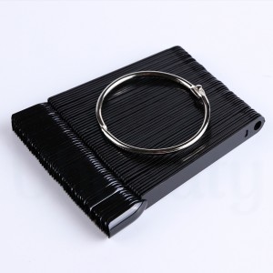  Black tips, 50 pcs per ring, fan, 12 cm