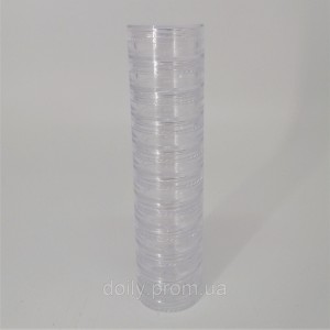  Set of cosmetic jars Column Panni Mlada (50 pcs/pack) Color: transparent