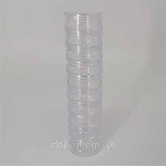 Conjunto de frascos de cosméticos Coluna Panni Mlada (50 unidades/embalagem) Cor: transparente-33802-Panni Mlada-TM Panni Mlada