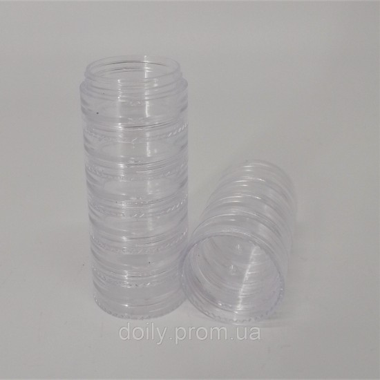 Conjunto de frascos de cosméticos Coluna Panni Mlada (50 unidades/embalagem) Cor: transparente-33802-Panni Mlada-TM Panni Mlada