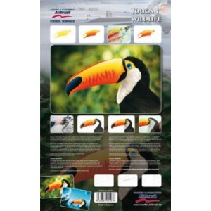  Pochoir Faune, toucan