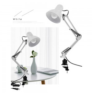  Lampa stołowa na klipsie do stołu Desk Lamp WHITE. UWAGA sam klips jest czarny