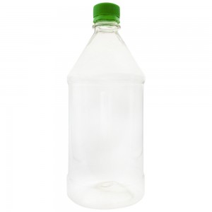  Botella de plástico transparente con tapón 1l.