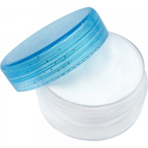 Acrylic powder in a jar TRANSPARENT 10 gr. Full to the brim and convenient for the master container. Factory packaging