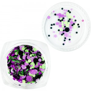  Confettis en pot Vert clair + Violet