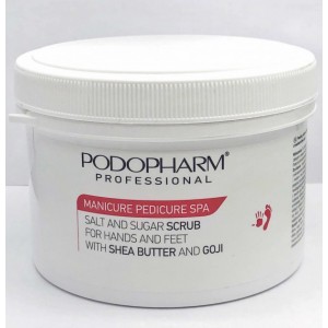  Podopharm esfoliante de mãos e pés com bagas de goji e manteiga de karité 600 g (PP09)