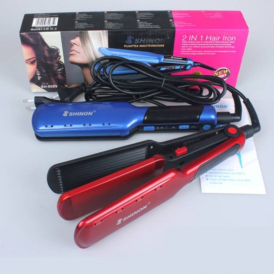 Iron SH 808T (2in1), Shinon corrugation, styler, curling iron, Hair iron, swivel cord, ceramic coating, ergonomic handle, 60576, Electrical equipment,  Health and beauty. All for beauty salons,All for a manicure ,Electrical equipment, buy with worldwide s