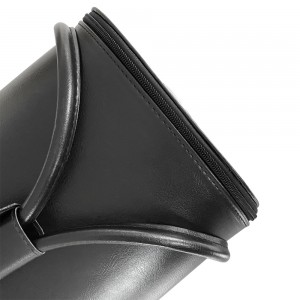 Manicure suitcase MASTER professional made of eco leather 25*30*24 cm BLACK, MAS1150