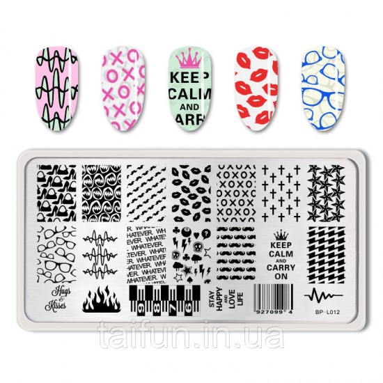 Stem plate Born Pretty BP-L012, 63932, Stamping Born Pretty,  Health and beauty. All for beauty salons,All for a manicure ,Decor and nail design, buy with worldwide shipping
