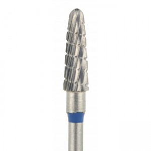 Cortador de carboneto Cone notch Médio, azul, cortador para manicure e pedicure, para remover o estrato córneo superior dos calcanhares e calosidades