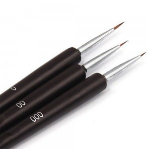 Drawing brush set with thickening for precise drawing 3 pcs. 0, 00, 000 ,MIS215-(1166)