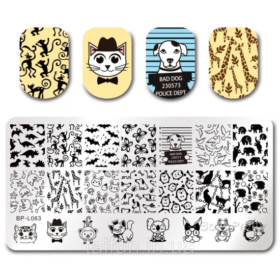 Stem plate Born Pretty BP-L063, 63799, Stamping Born Pretty,  Health and beauty. All for beauty salons,All for a manicure ,Decor and nail design, buy with worldwide shipping