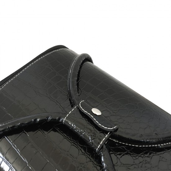 Maleta manicura ecopiel 25*30*24 cm suave COCODRILO NEGRO ,MIS1500-17509-Trend-Maletas de maestro, bolsas de manicura, bolsas de cosméticos.