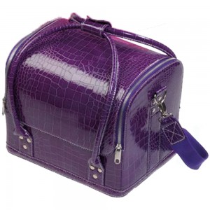 Bolsa organizadora grande, para manicura, peluquería, maquilladora, barniz, violeta