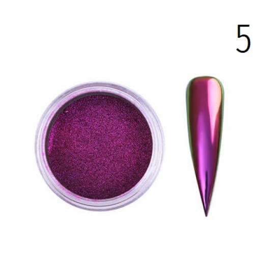 Reiben für Nägel SUPER CHROME Nr. 5 Chamäleon-Pigment-1828-Ubeauty-Пигменты и втирка